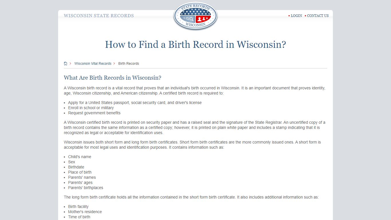 How to Find a Birth Record in Wisconsin?