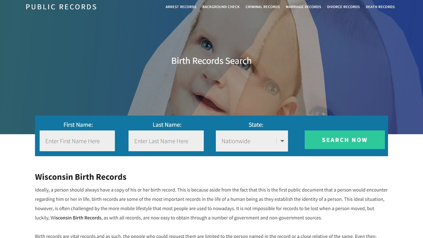 Wisconsin Birth Records - Public Records