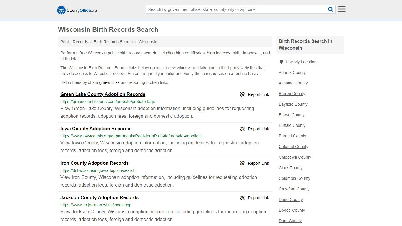 Birth Records Search - Wisconsin (Birth Certificates ...